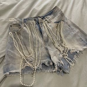 Denim shorts